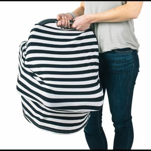 New Black/ White Stripe Car Seat/ Nursing Cover